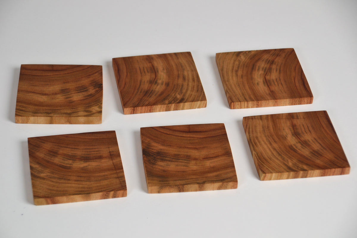 Timber tea / drinks coasters / place mats - eco friendly / hand made Camphor Laura wood