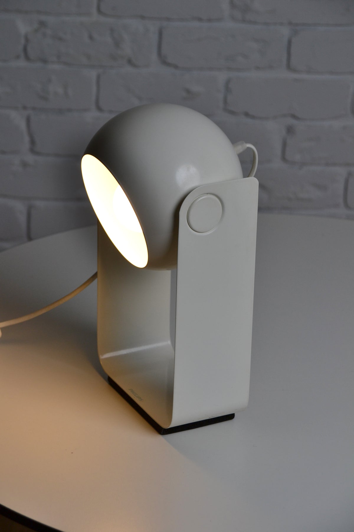 Vintage space aged eyeball lamp by Philips