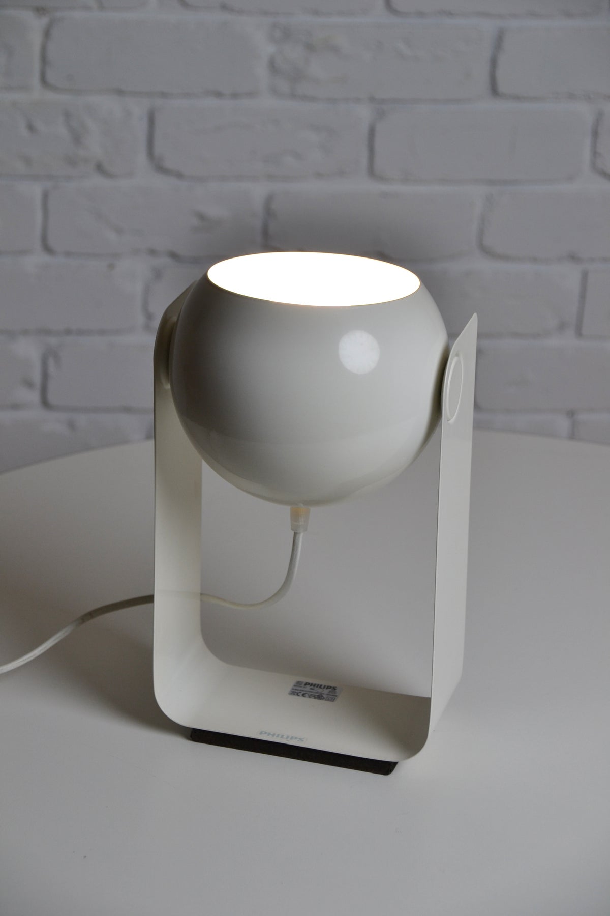 Vintage space aged eyeball lamp by Philips
