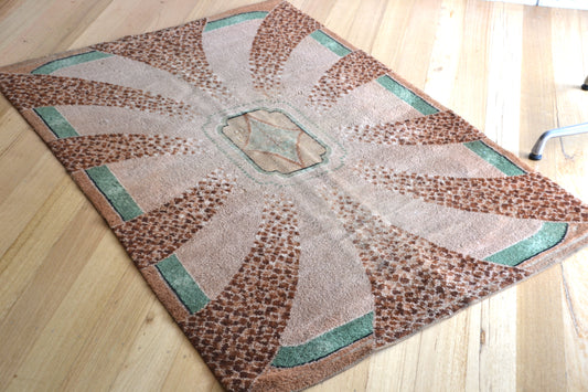 Antique relic - 1930s Art Deco wool rug