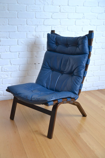 Vintage Danish leather armchair by Farstrup Møbler c1970s