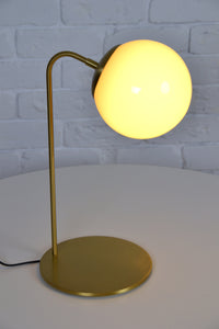 Modern designer brass desk lamp by Jason Miller / Roll & Hill New York