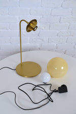 Load image into Gallery viewer, Modern designer brass desk lamp by Jason Miller / Roll &amp; Hill New York
