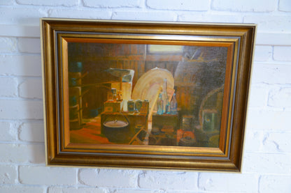 Vintage oil painting still life by Mary Hulbert