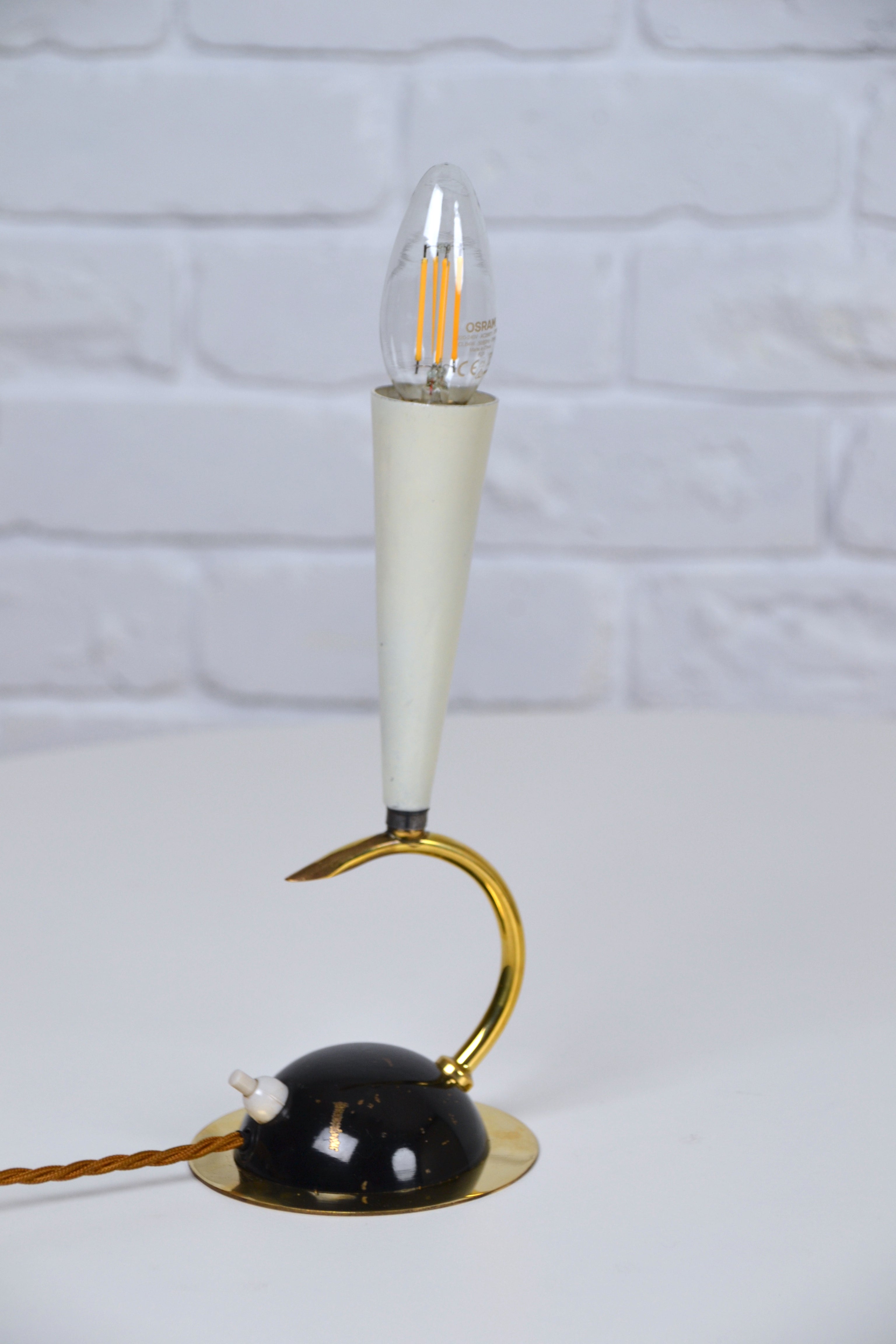 *Rare stunning Italian Mid century candle table lamp / abstract design