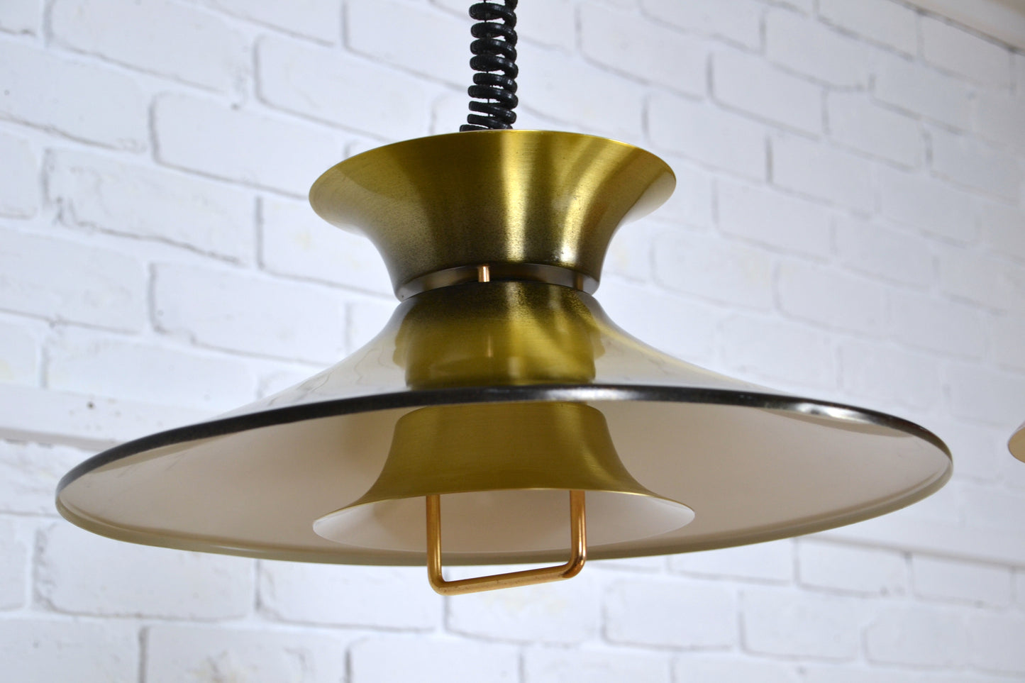 Vintage Danish layered brass pendant light