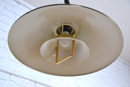 Vintage Danish layered brass pendant light