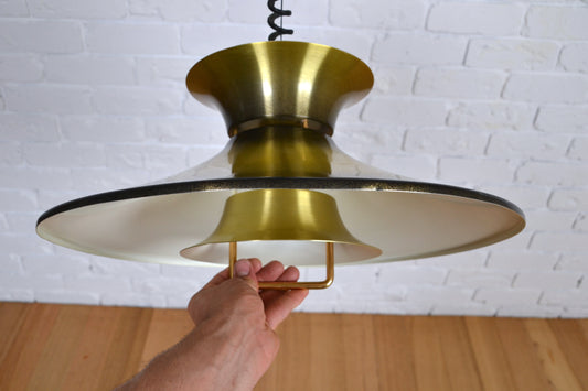 Vintage Danish layered brass pendant light