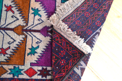 Tribal Afghan wool rug