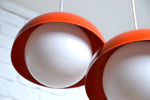 Load image into Gallery viewer, Mid century orange UFO orb pendant light
