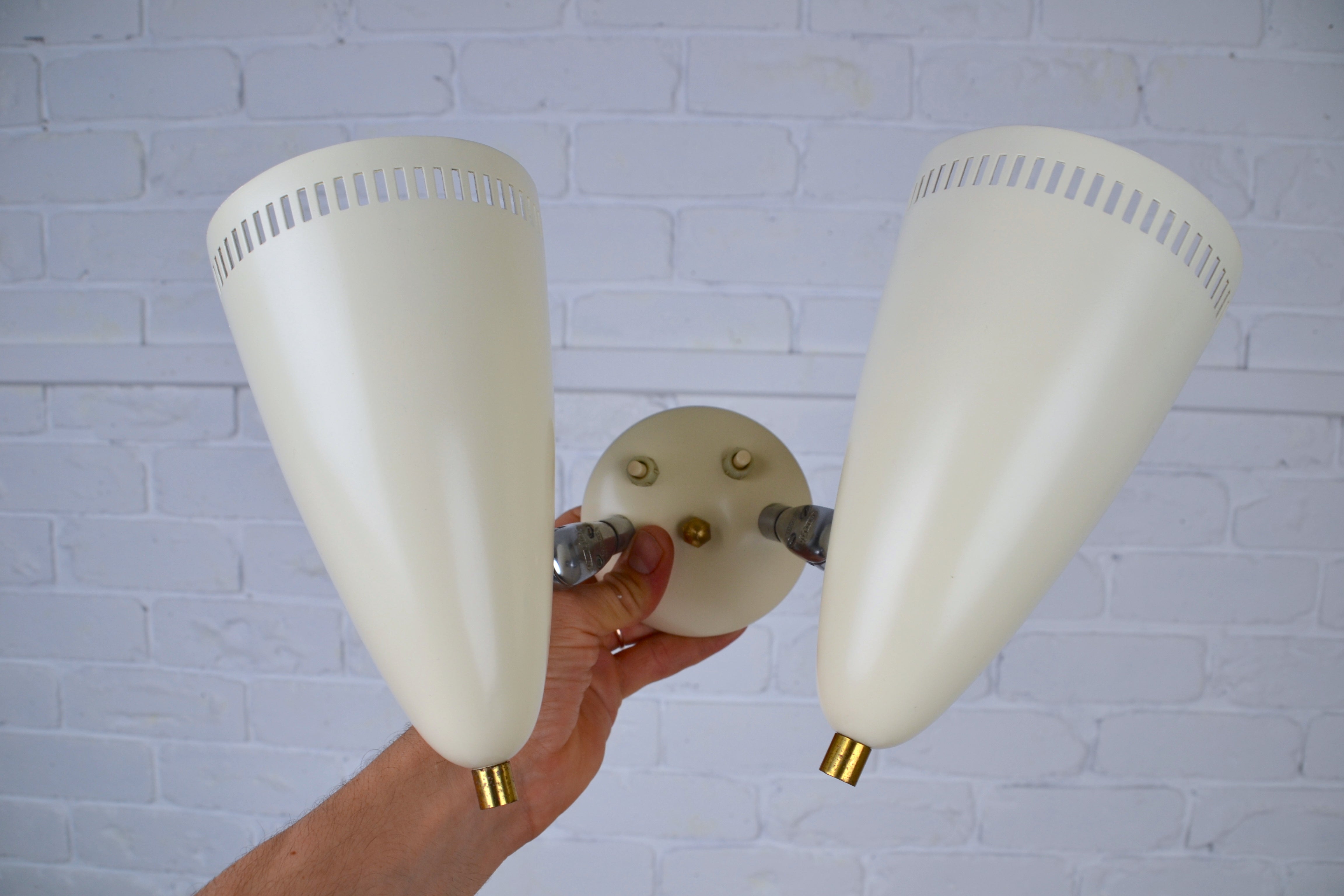 Mid Century Australian double lamp Rite-Lite wall sconce light