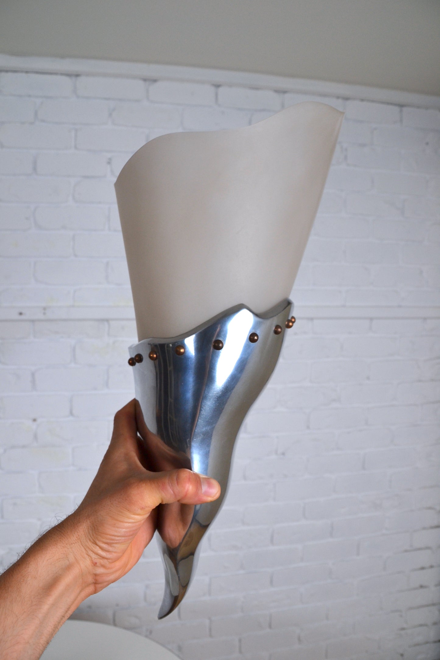 Amazing Post modern wall sconces by Masison Lucien Gau, France 1990s