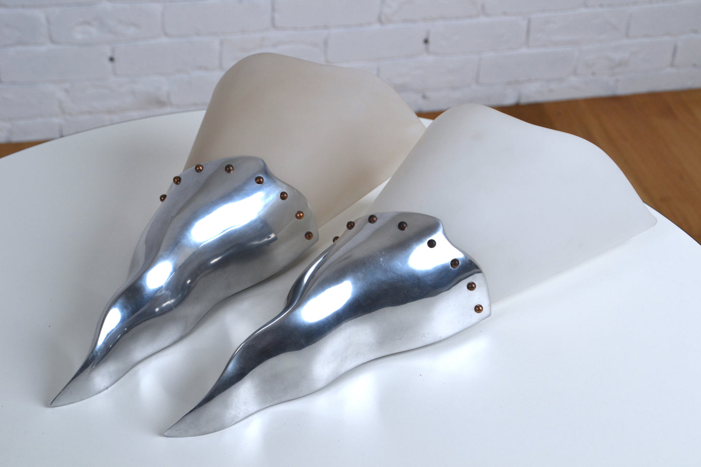 Amazing Post modern wall sconces by Masison Lucien Gau, France 1990s
