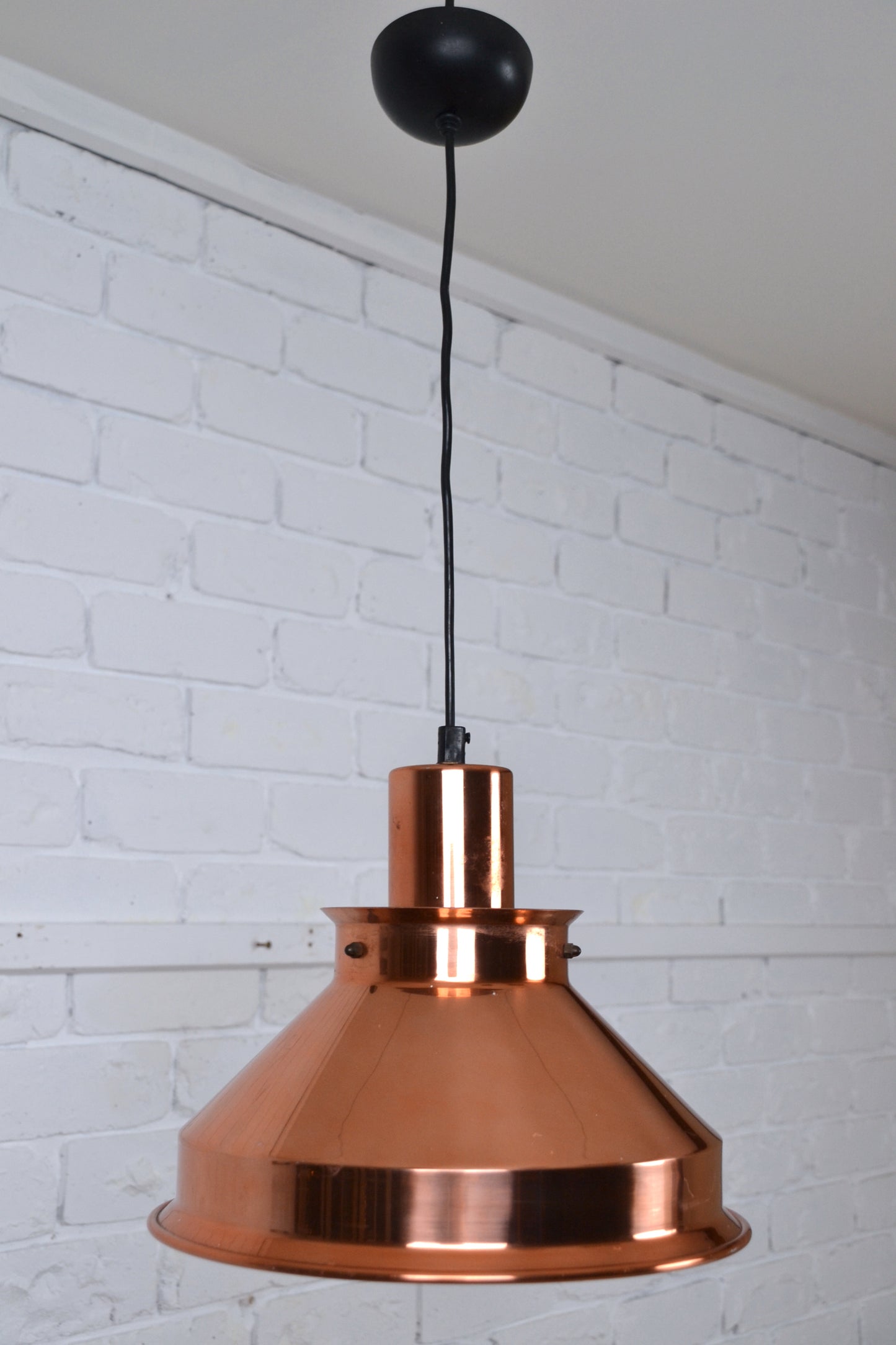 Vintage Danish medium copper pendant