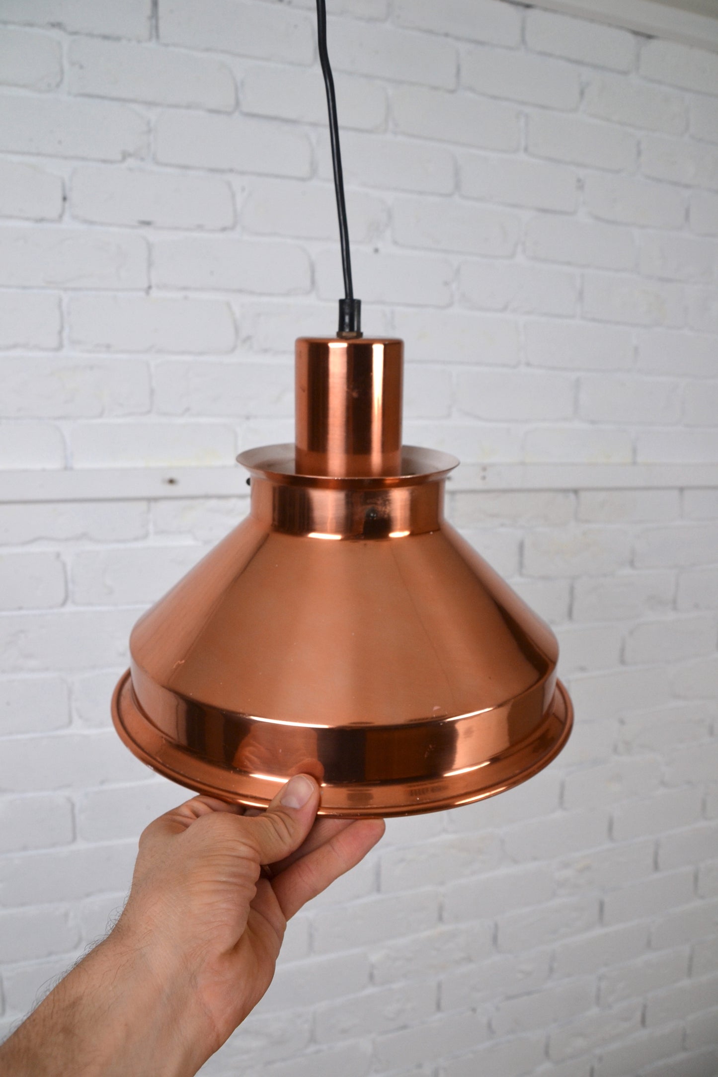 Vintage Danish medium copper pendant
