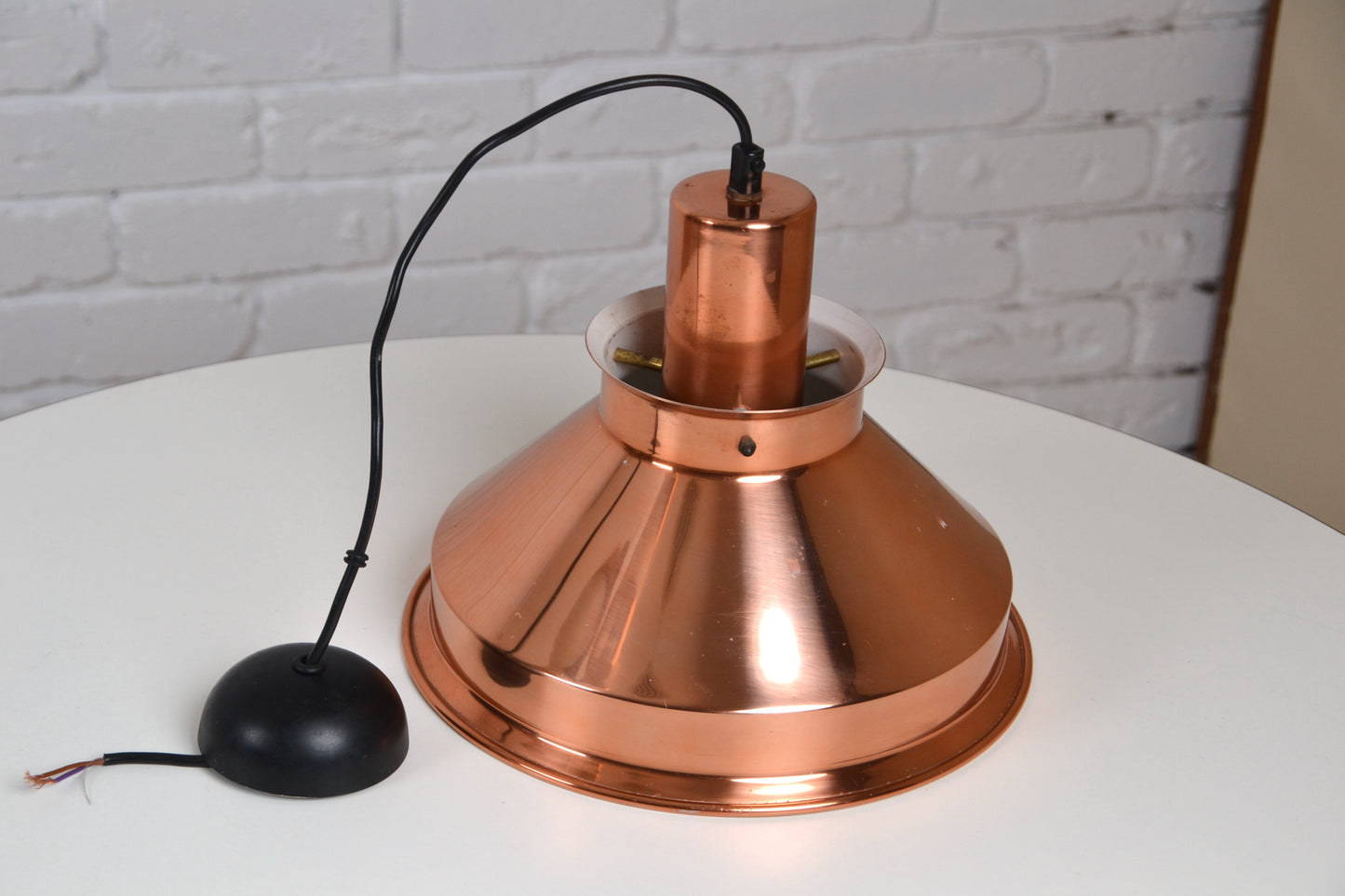 Vintage Danish medium copper pendant
