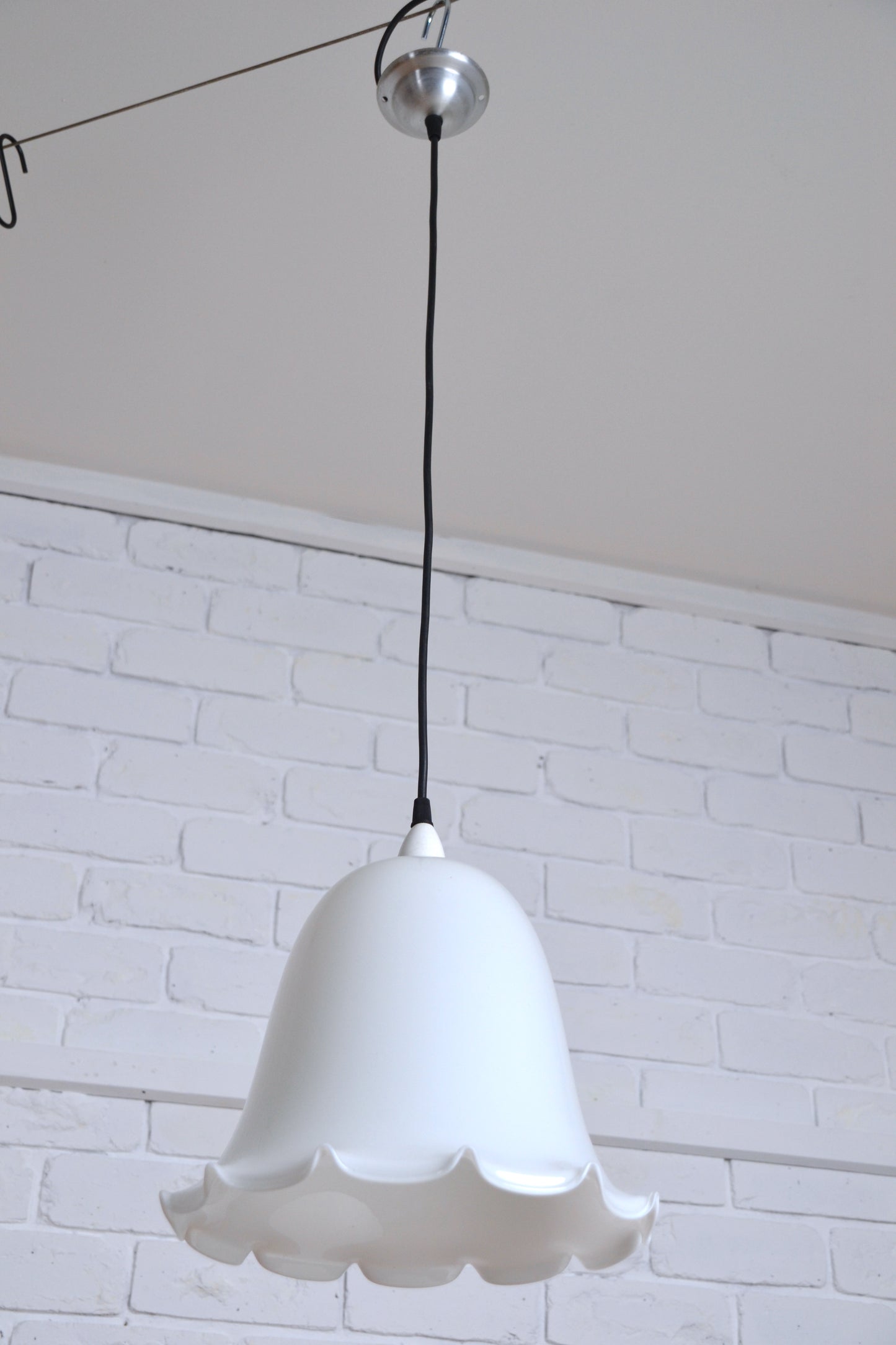 Vintage Murano style glass bell pendant light