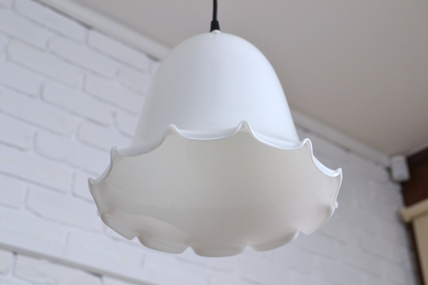Vintage Murano style glass bell pendant light