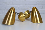 Load image into Gallery viewer, Pair mid century bronze wall sconces / lamps
