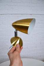 Load image into Gallery viewer, Pair mid century bronze wall sconces / lamps
