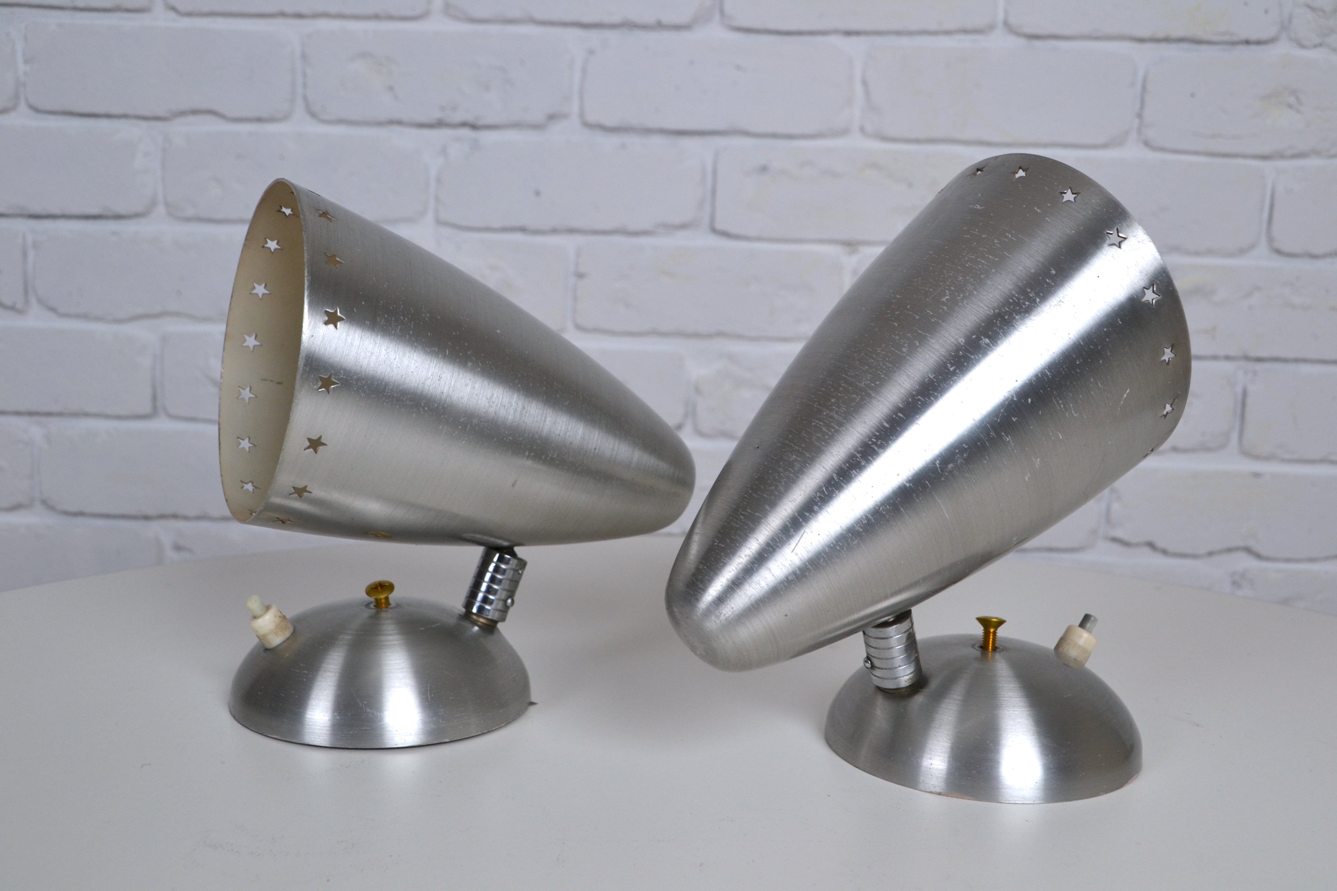 Pair mid century Australian large wall sconces by Daydream