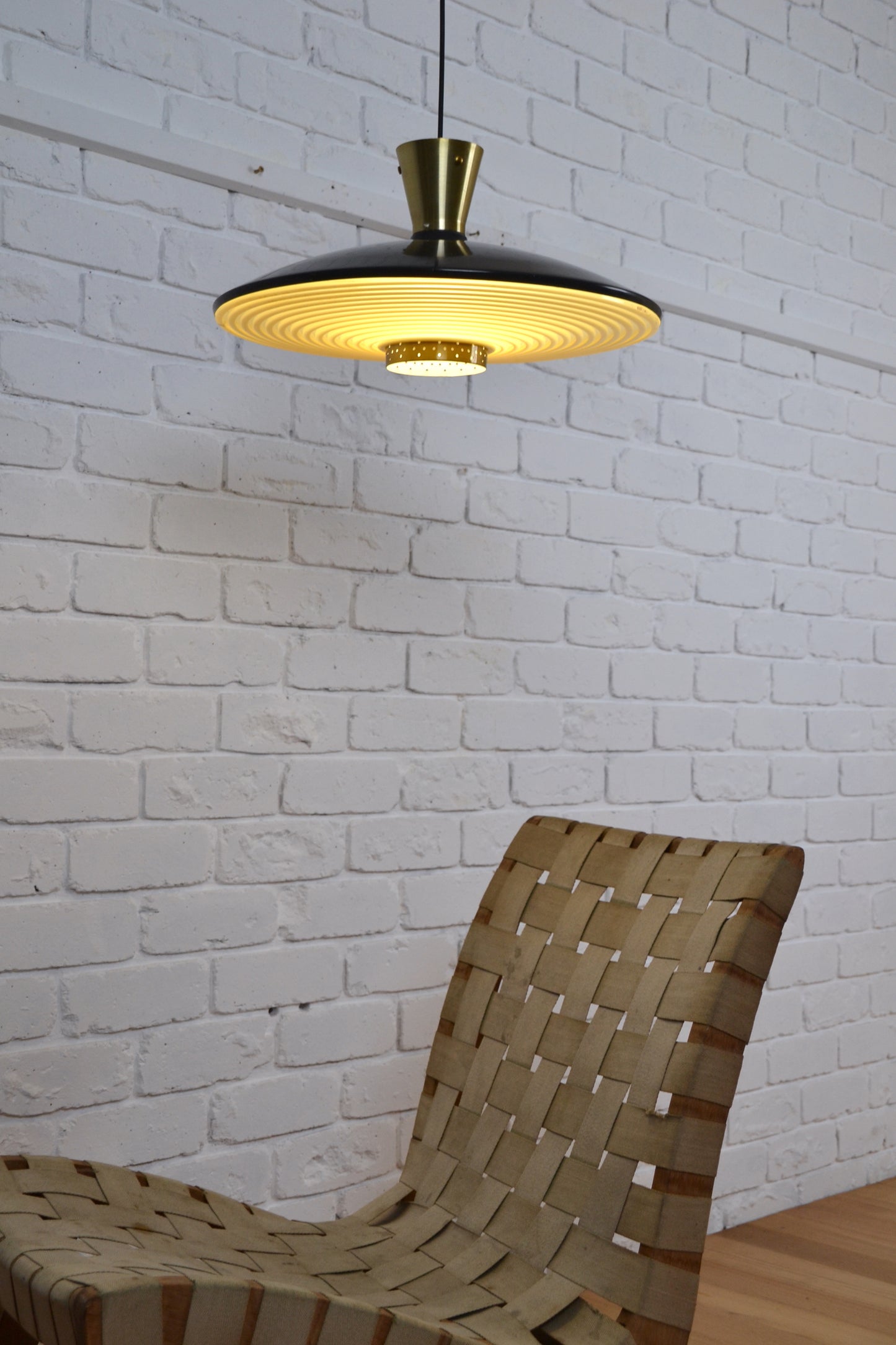 Mid Century pendant ceiling light / BECO 350 Don Brown / Brown Evans & Co
