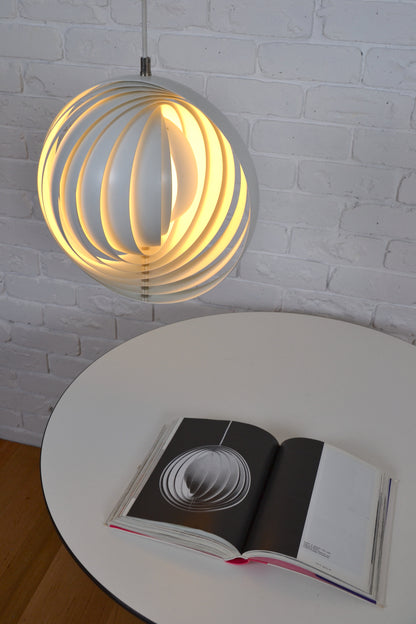 Original Verner Panton 'Moon' spiral ceiling pendant light by Frandsen Lighting a/f Denmark