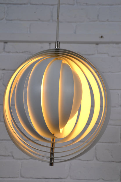 Original Verner Panton 'Moon' spiral ceiling pendant light by Frandsen Lighting a/f Denmark