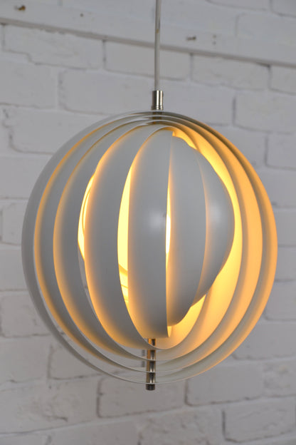 Original Verner Panton 'Moon' spiral ceiling pendant light by Frandsen Lighting a/f Denmark