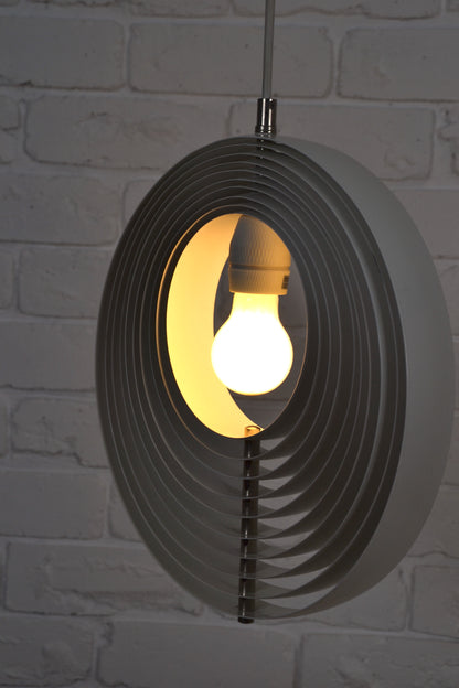 Original Verner Panton 'Moon' spiral ceiling pendant light by Frandsen Lighting a/f Denmark