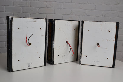 Set of three vintage Japanese lantern wall sconces - highly rare & unique