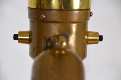 Mid Century unique Italian brass & ceramic floor lamp