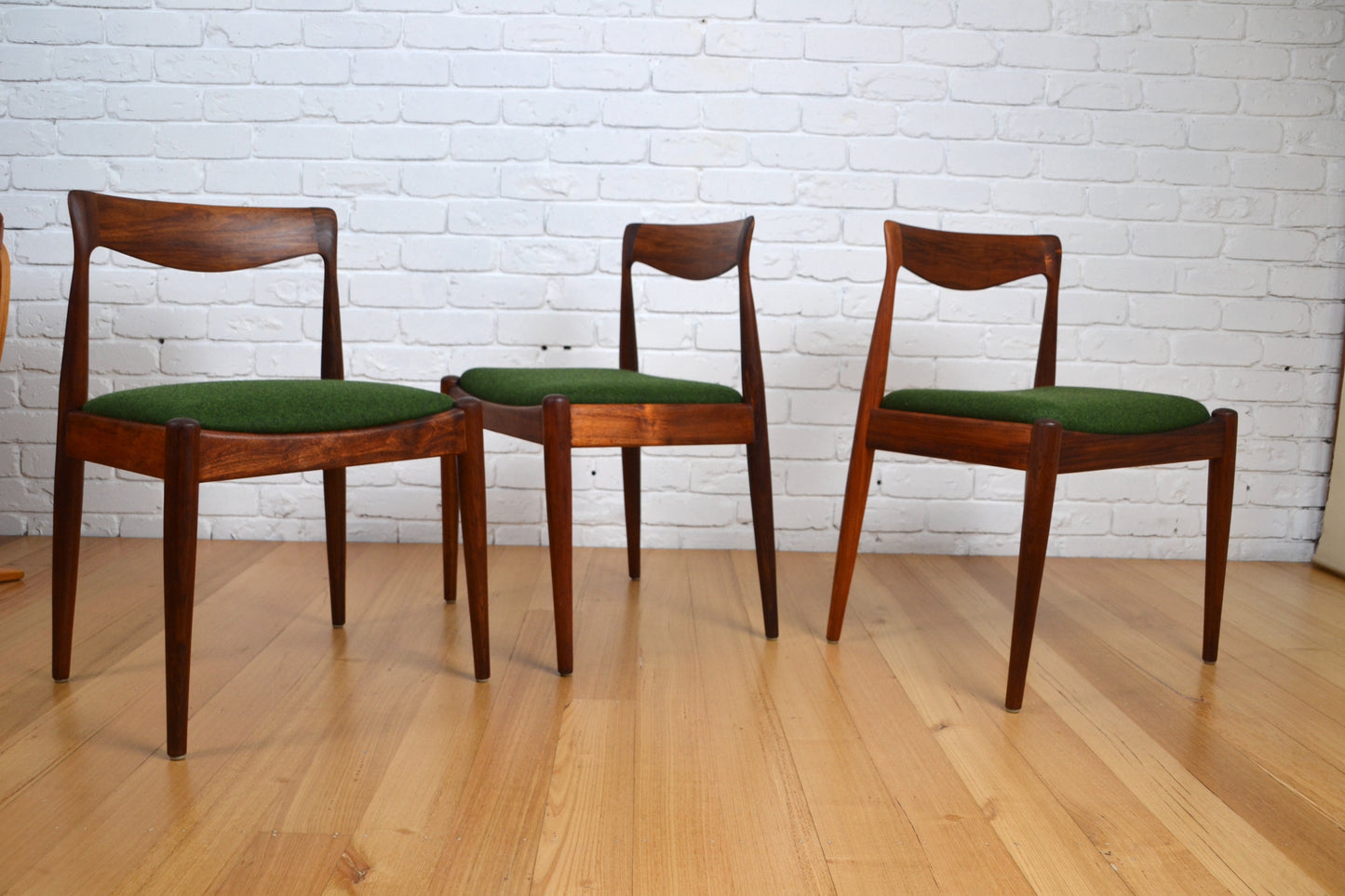 Mid century Danish Deluxe dining chair - restored in wool