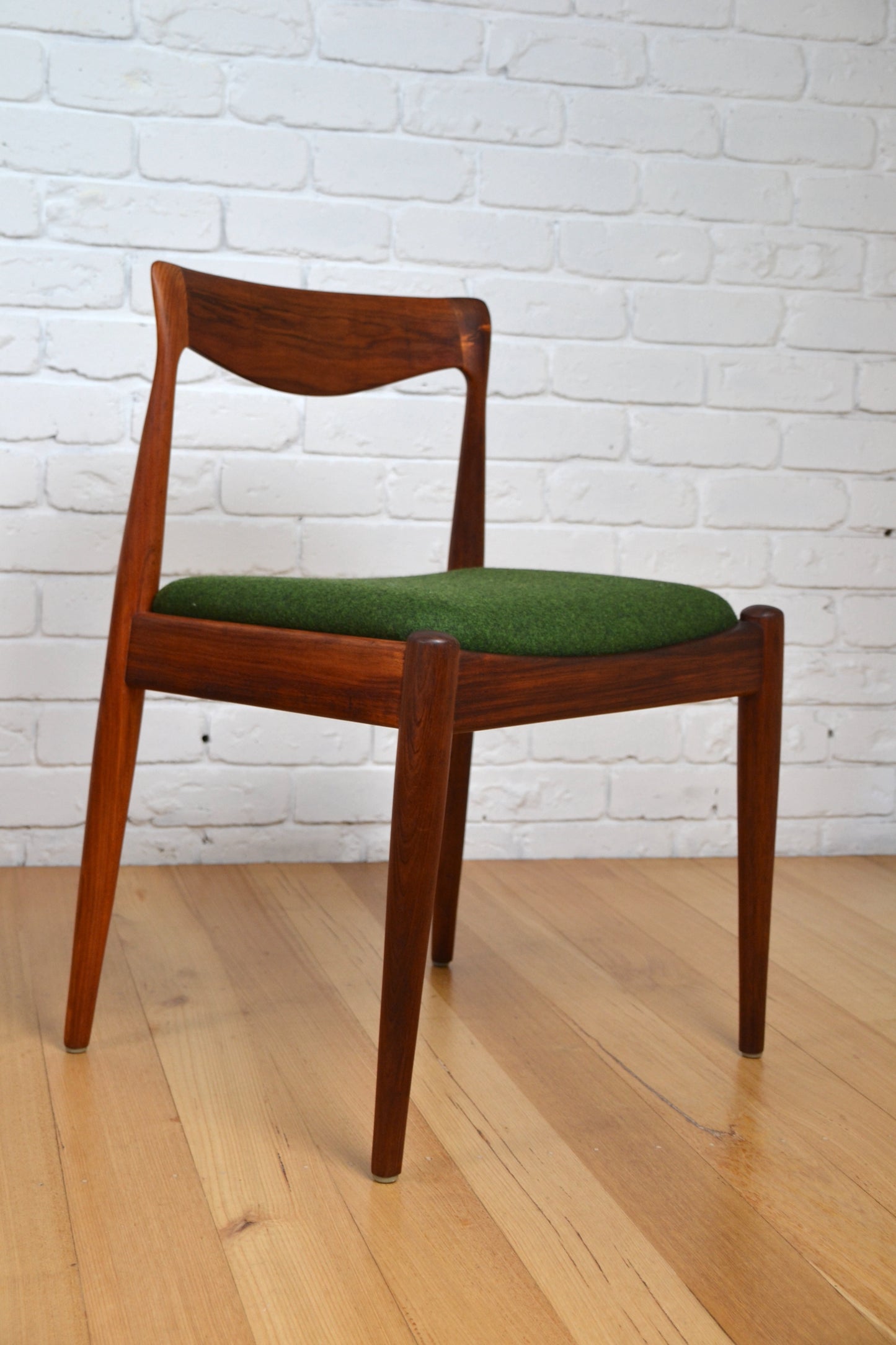 Mid century Danish Deluxe dining chair - restored in wool