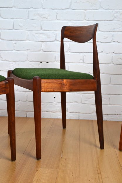 Mid century Danish Deluxe dining chair - restored in wool