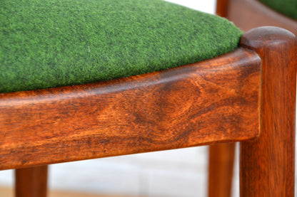 Mid century Danish Deluxe dining chair - restored in wool