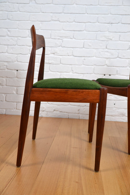 Mid century Danish Deluxe dining chair - restored in wool