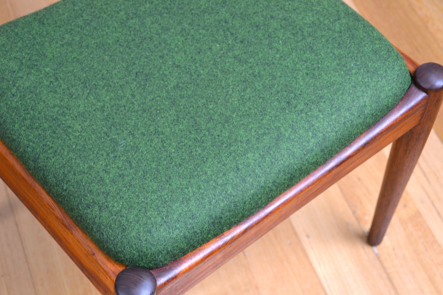 Mid century Danish Deluxe dining chair - restored in wool