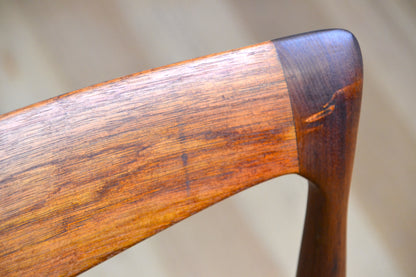 Mid century Danish Deluxe dining chair - restored in wool