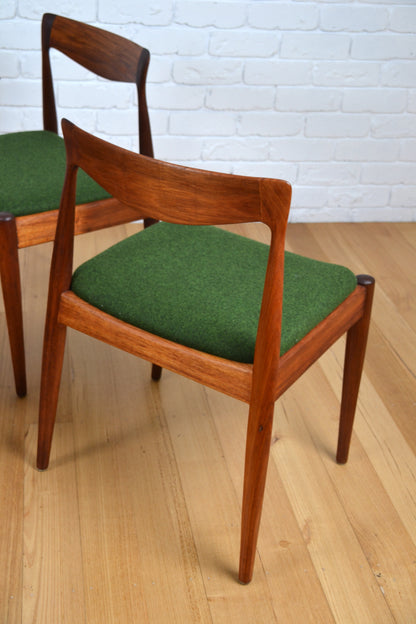 Mid century Danish Deluxe dining chair - restored in wool