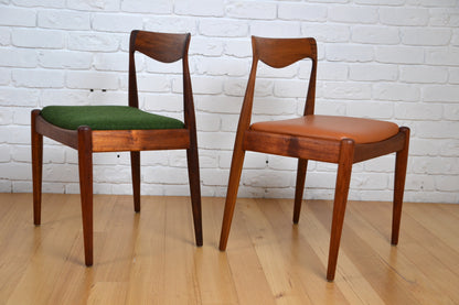 Mid century Danish Deluxe dining chair - restored in tan leather