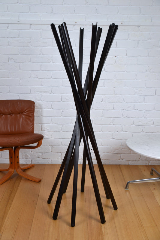 Vintage Italian designer cloths stand Sciangai by Zanotta Milan c1973