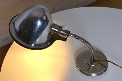 Vintage European industrial goose-neck lamp