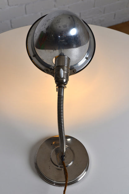 Vintage European industrial goose-neck lamp