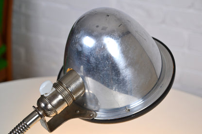 Vintage European industrial goose-neck lamp