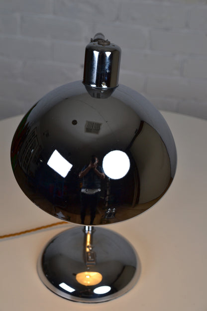 Vintage Kasier Leuchten German lamp in chrome / Christian Dell / Bauhaus design