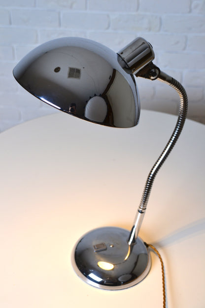 Vintage Kasier Leuchten German lamp in chrome / Christian Dell / Bauhaus design