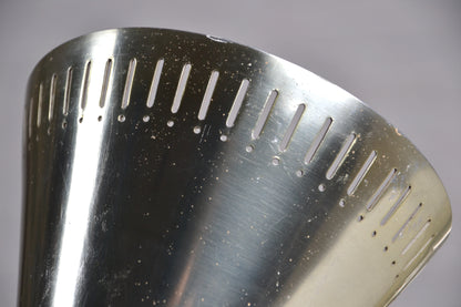 Pair mid century anodised cone wall sconces Kempthorne
