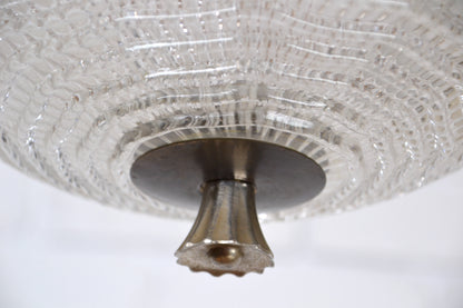Mid centurySwedish Flush-mount Crystal chandelier by Carl Fagerlund / Orrefors x3 available