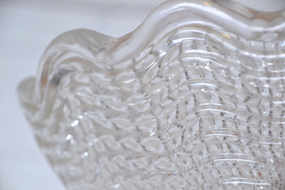 Mid centurySwedish Flush-mount Crystal chandelier by Carl Fagerlund / Orrefors x3 available